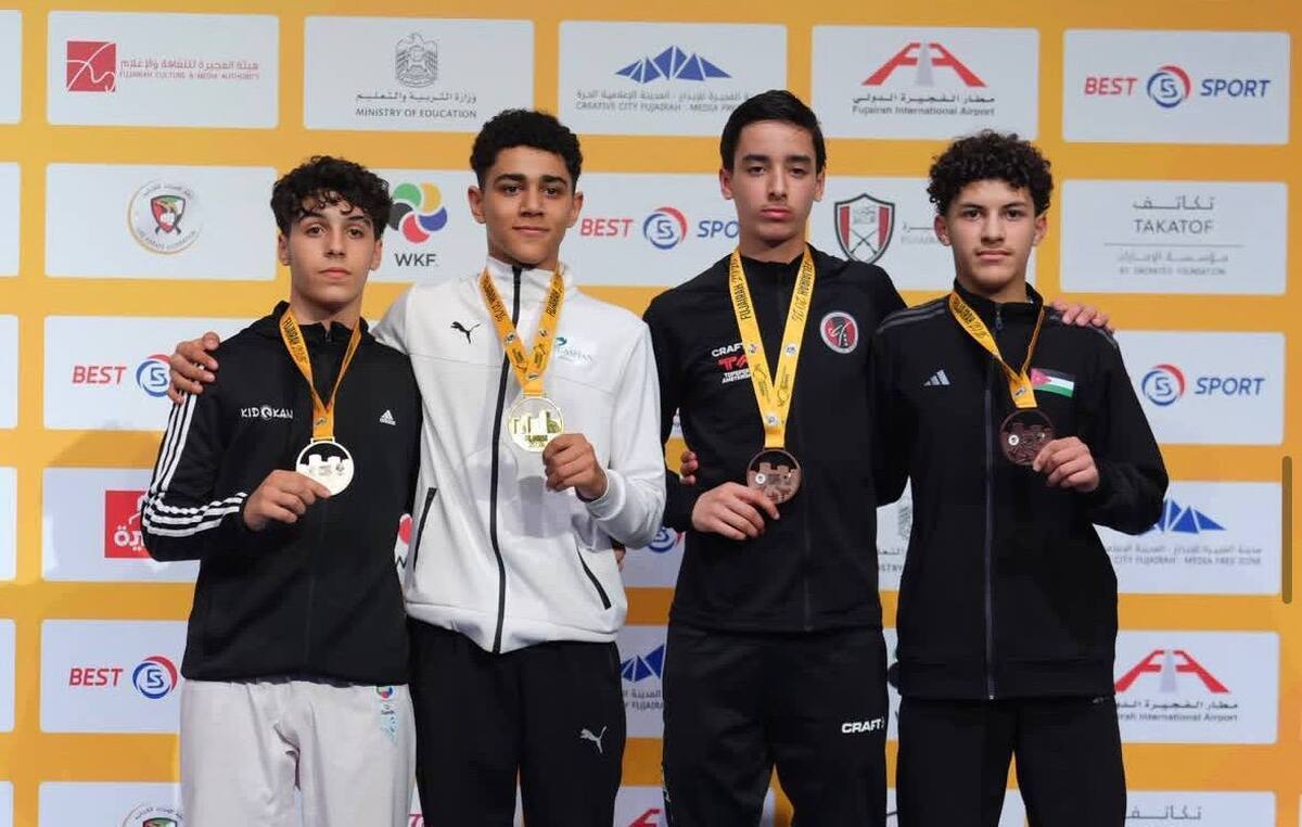 ذهبية وبرونزيتان من نصيب اليافعين الإيرانيين في بطولة الفجيرة للكاراتيه العالمية الأولى