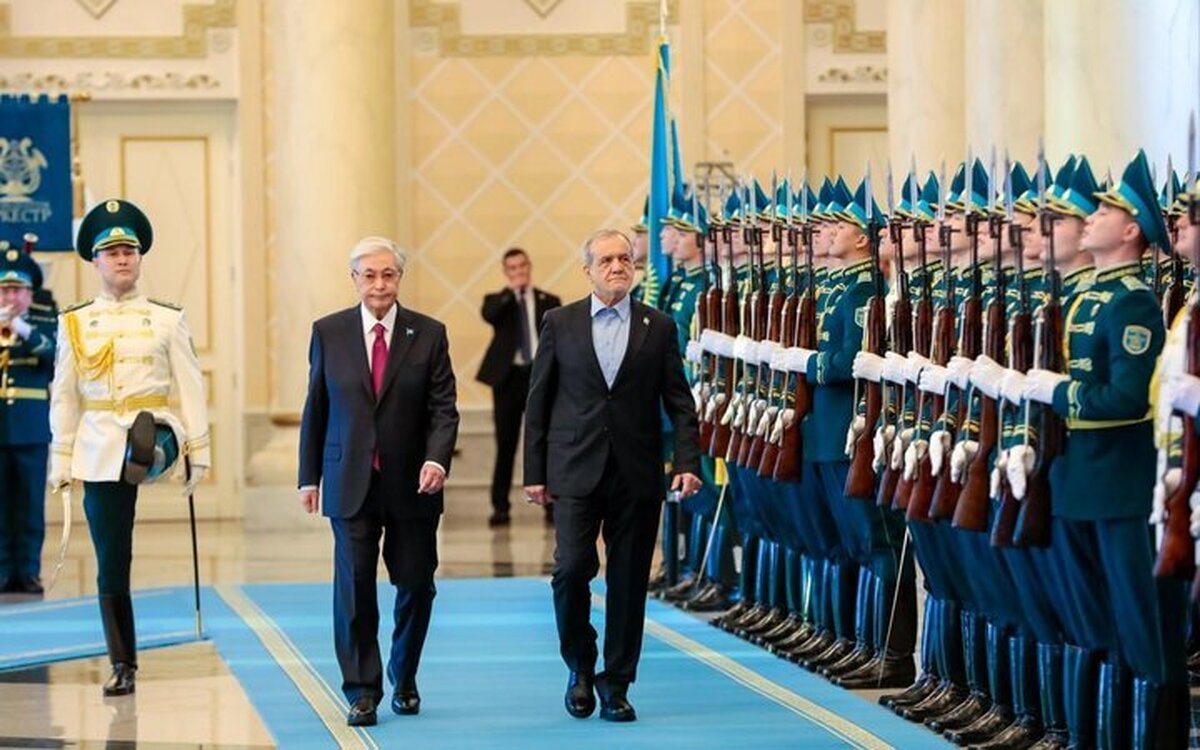 Iran’s President Pezeshkian welcomed in Kazakhstan