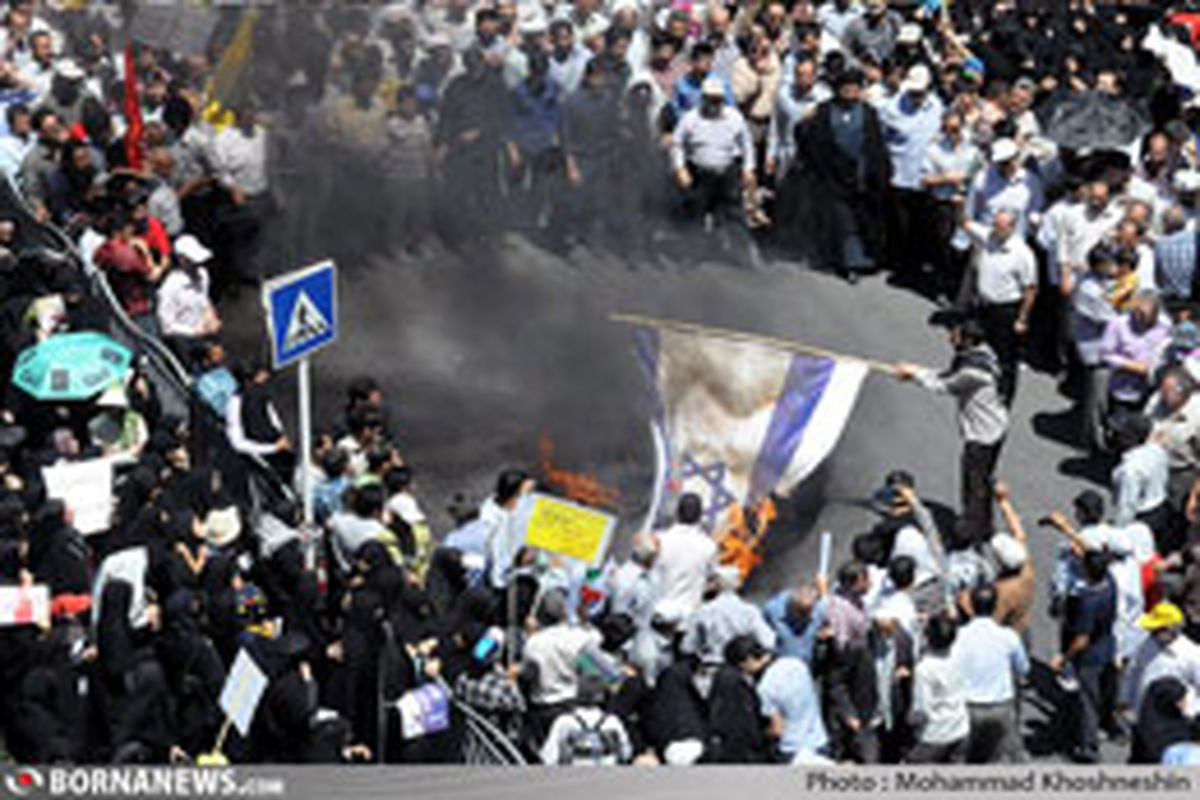 حضور پرشکوه مردم مشهد مقدس در راهپیمایی روز قدس مشتی کوبنده به زورگویان غربی