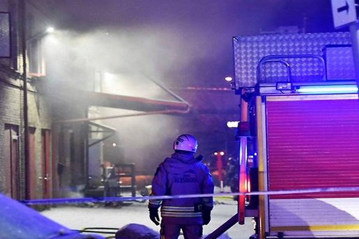 مسجدی در سوئد طعمه حریق شد