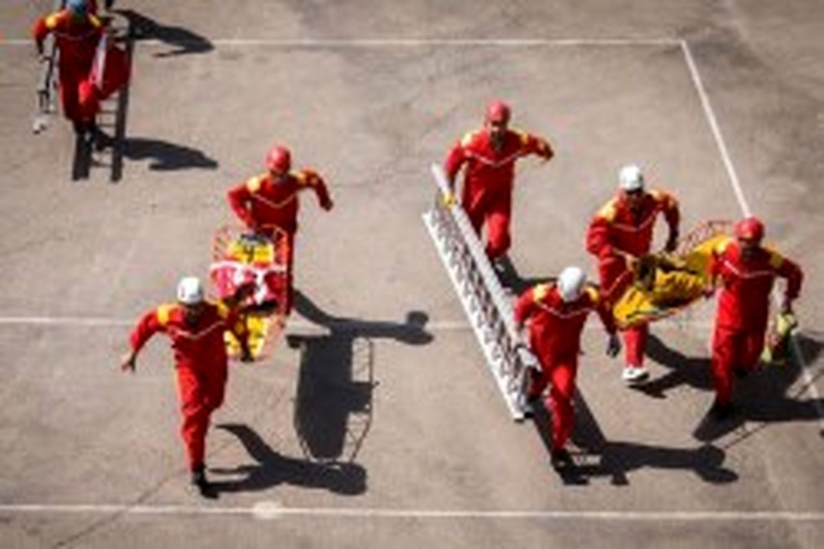 کیش میزبان دومین دوره مسابقات تخصصی ورزشی آتش نشانان و امدادگران کشور