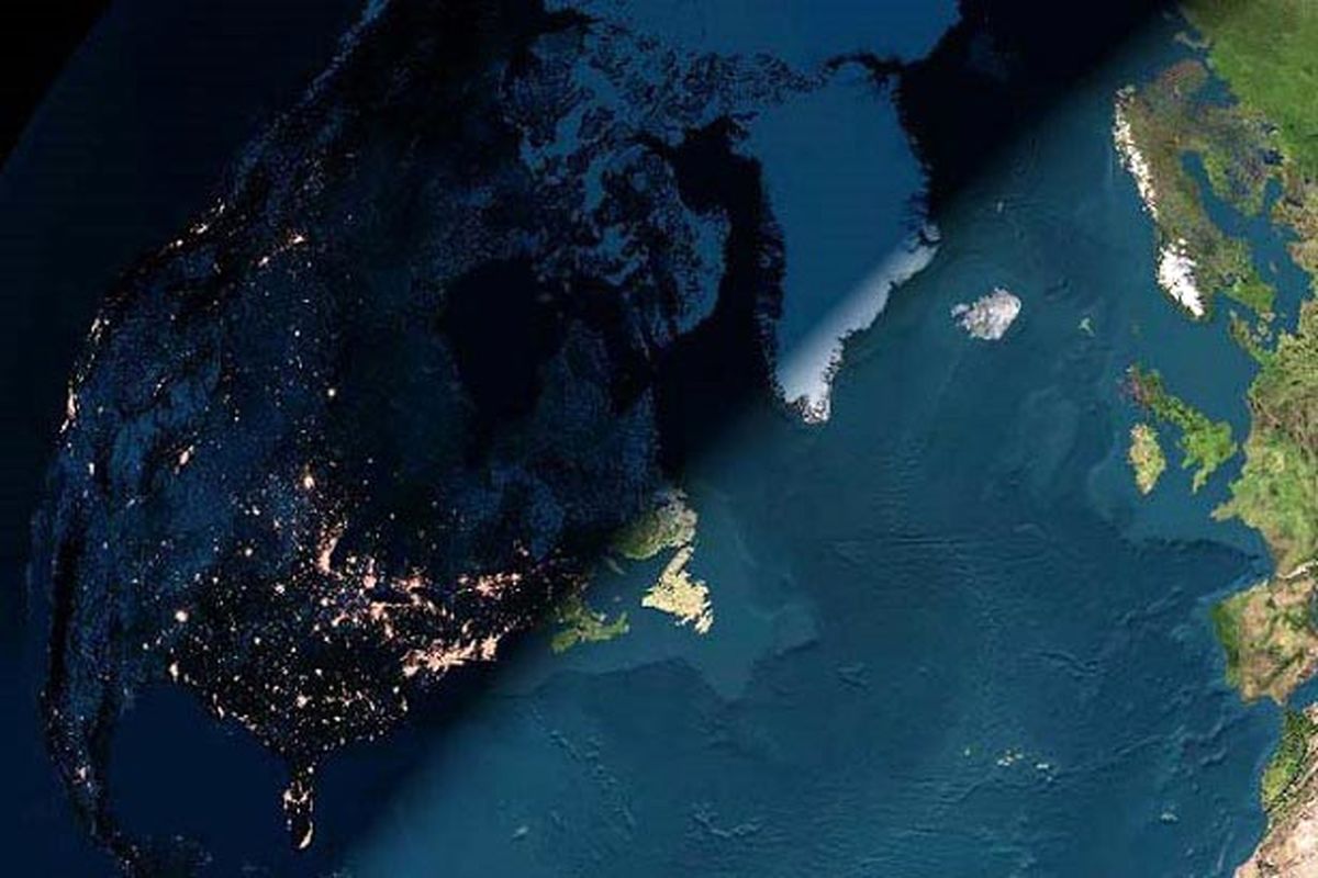 خط شب و روز از دید ناسا