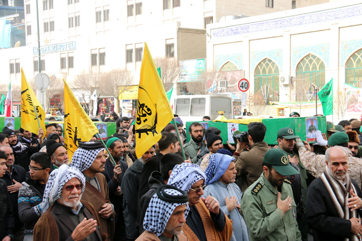 پیکر پاک و مطهر سه شهید مدافع حرم در مشهد تشییع شد