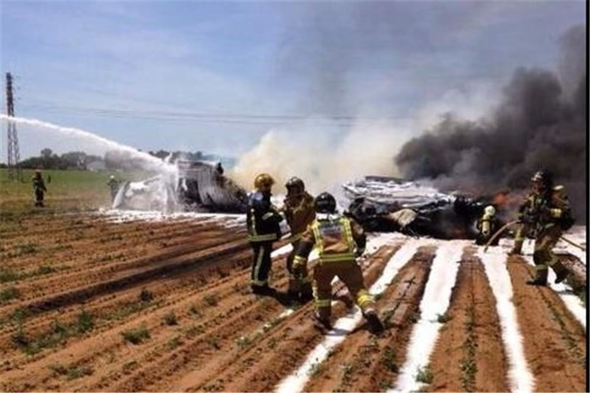سقوط یک هواپیمای نظامی در اسپانیا
