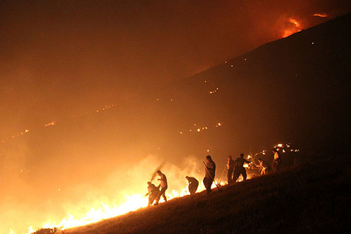 هشت هکتار از مراتع نهاوند در آتش سوخت
