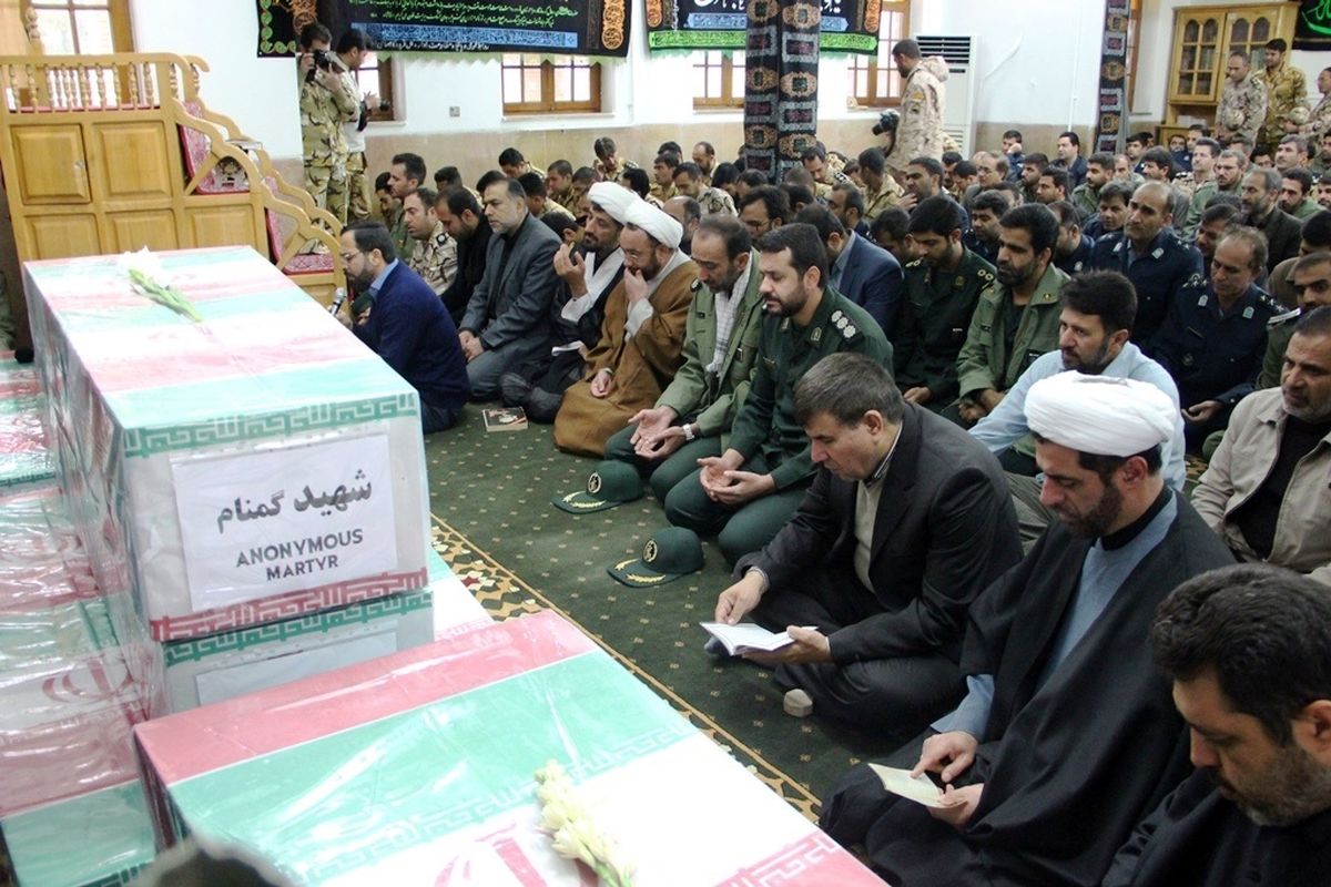 مراسم وداع با شهدای گمنام دوران دفاع مقدس در یزد برگزار شد