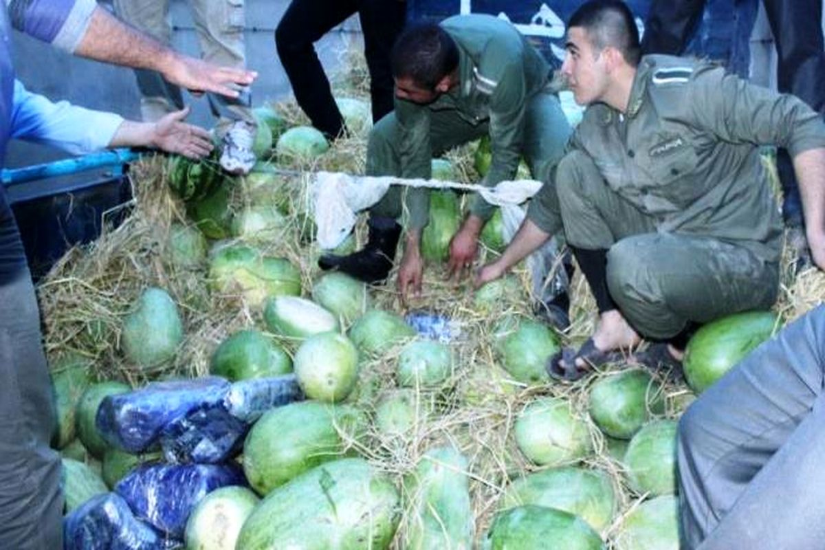 ۱۰۳کیلوگرم موادمخدر در پوشش هندوانه کشف شد