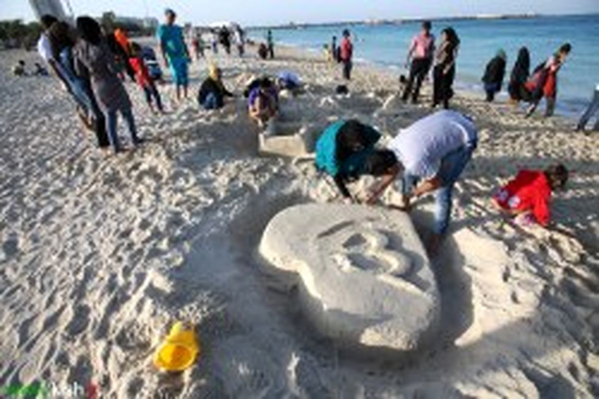رد پای هنر در سواحل ماسه ای جزیره کیش