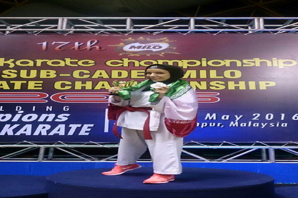 درخشش بانوی کاراته کای مشهدی در مسابقات بین المللی مالزی