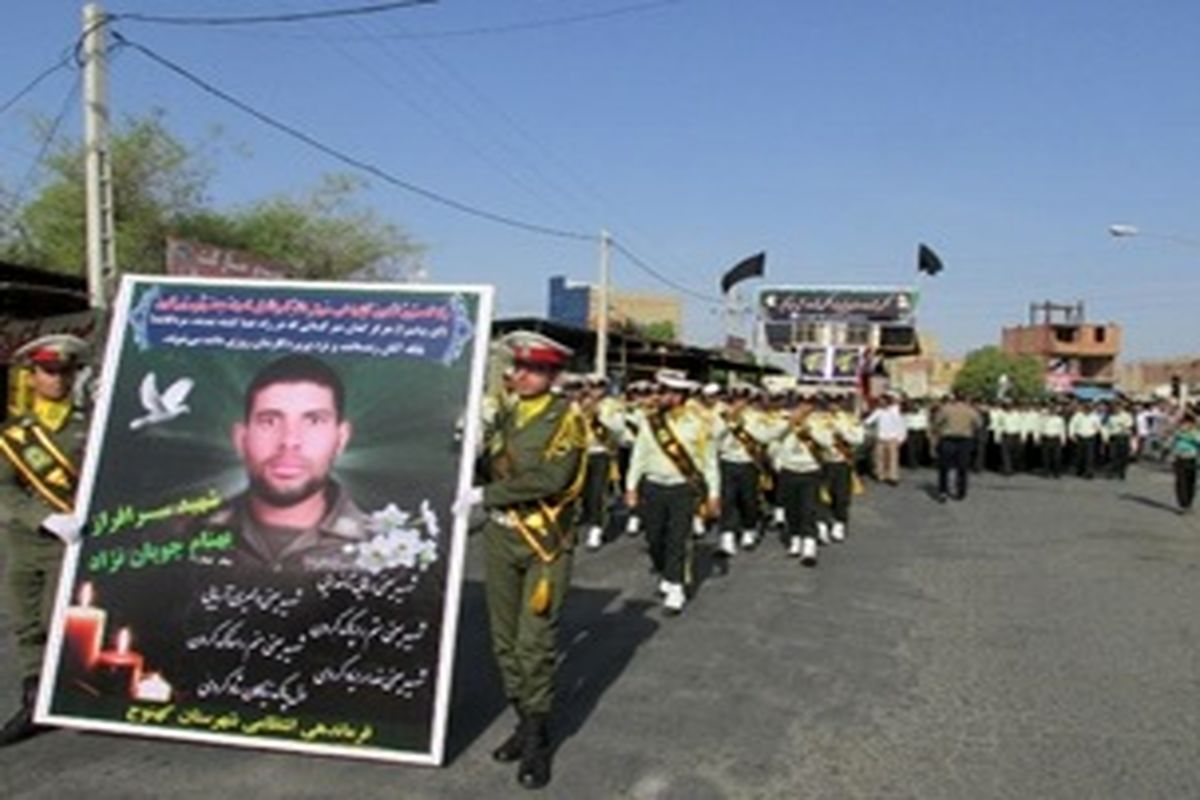 تشییع پیکر پاک سرباز شهید بهنام چوپان نژاد در شهرستان کهنوج