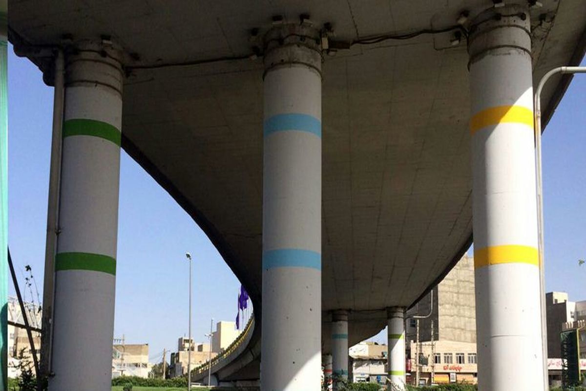 پیرایش پایه پل های سواره رو در سطح منطقه غرب تهران