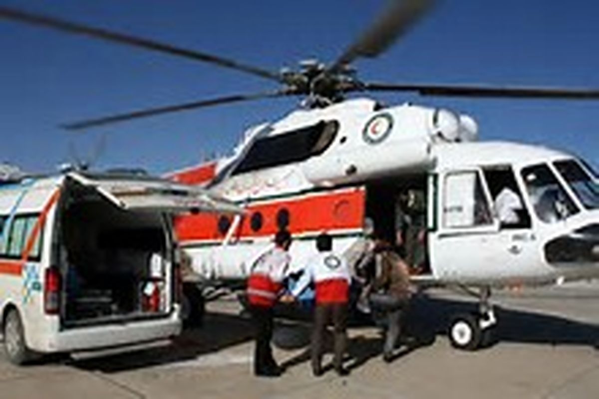 انجام ۱۲ عملیات امدادرسانی توسط بالگرد جمعیت هلال احمر