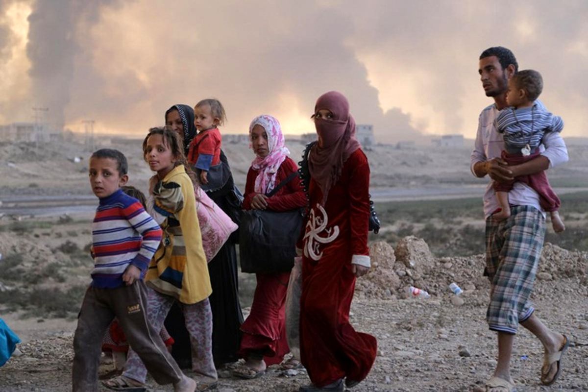 فرار هزاران غیرنظامی عراقی از «موصل» به «حسکه» سوریه