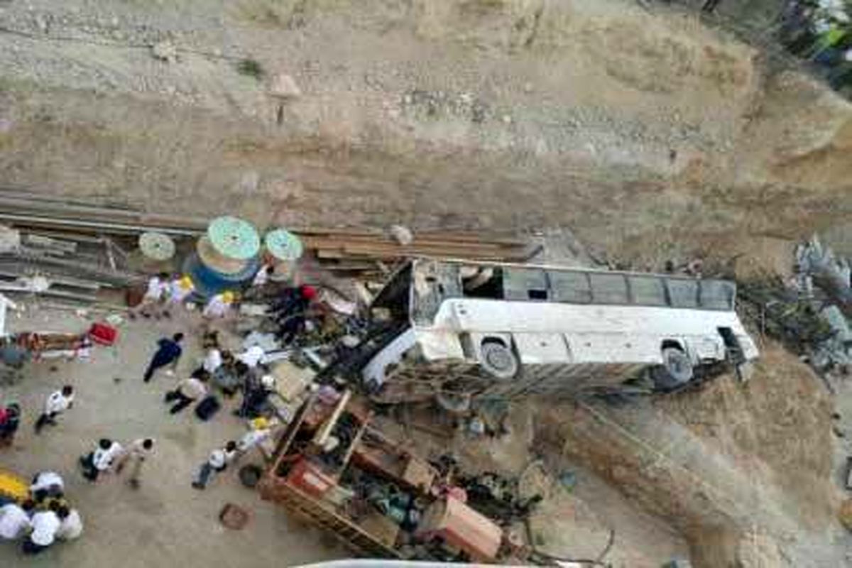 آتش‌سوزی اتوبوس حامل زائران اربعین حسینی در «صحنه»