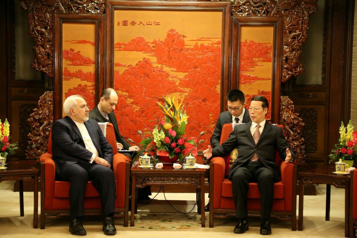 ظریف با معاون نخست‌وزیر چین دیدار کرد