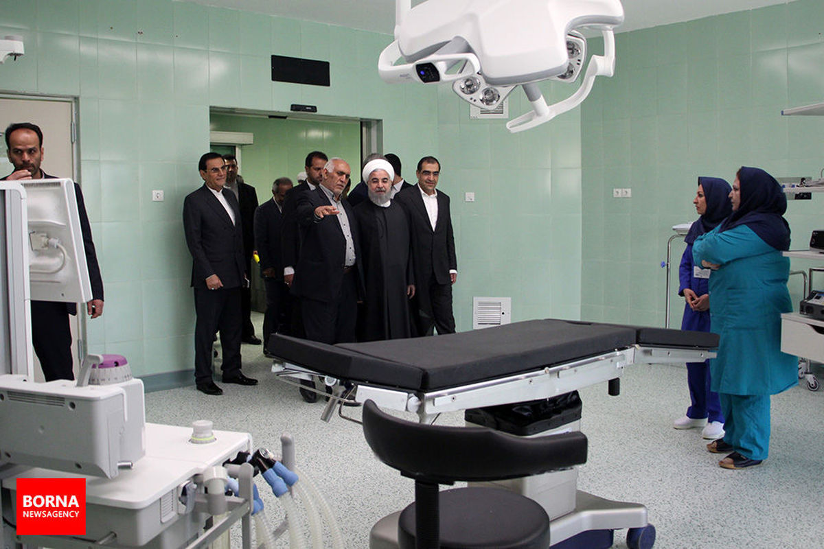 افتتاح بیمارستان ٦٠٠ تختخوابی بوعلی سینا در شیراز با حضور رییس‌جمهوری