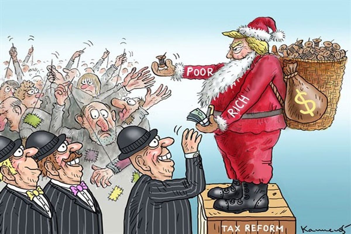 ترامپ بابانوئل ثروتمندان، اسکروچی خسیس برای فقیران است