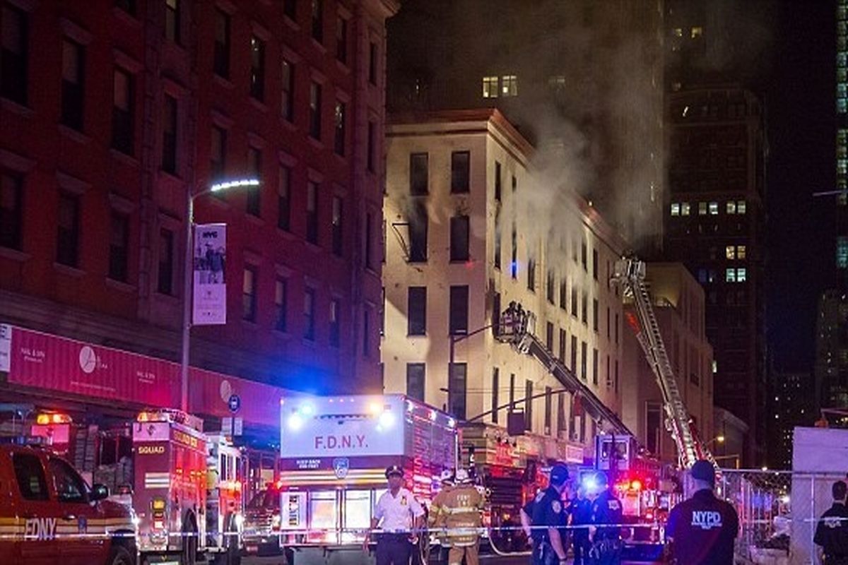 آتش سوزی گسترده در نیویورک