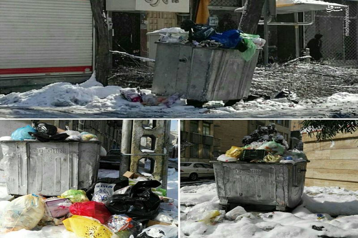 گلایه اعضای شورای کرج به شهردار / برف آمد زباله ها ماند