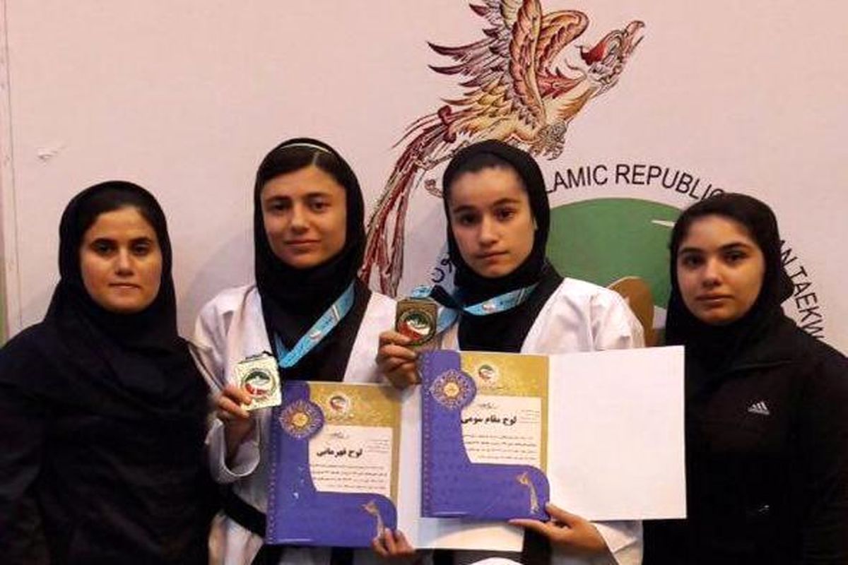 تکواندکاران دختر سقزی دو نشان طلا و برنز رقابت های هان مادانگ را بر گردن آویختند