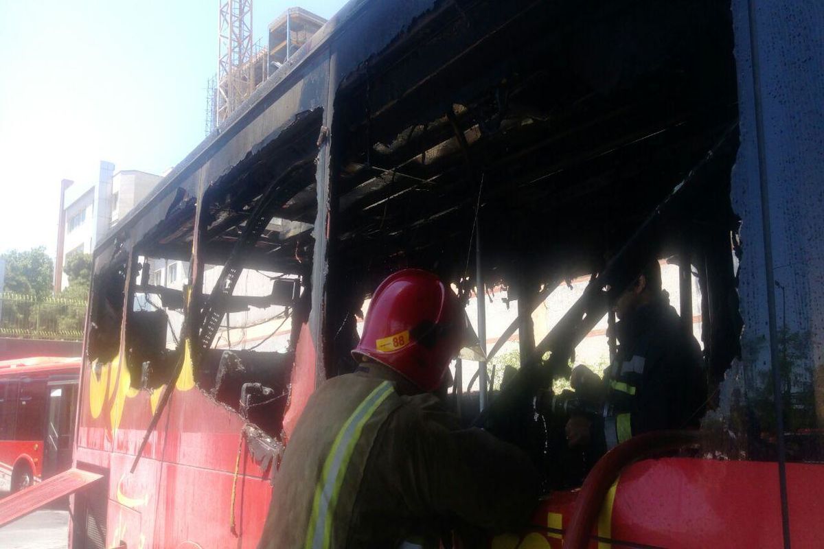 دلیل آتش گرفتن اتوبوس‌های BRT مشخص می‌شود