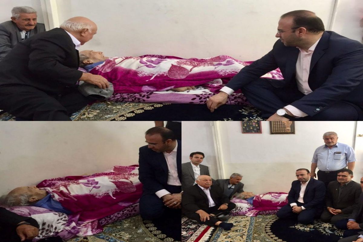 عیادت مدیر کل محترم ورزش و جوانان از پهلوان بهادری پیشکسوت کشتی قوچان