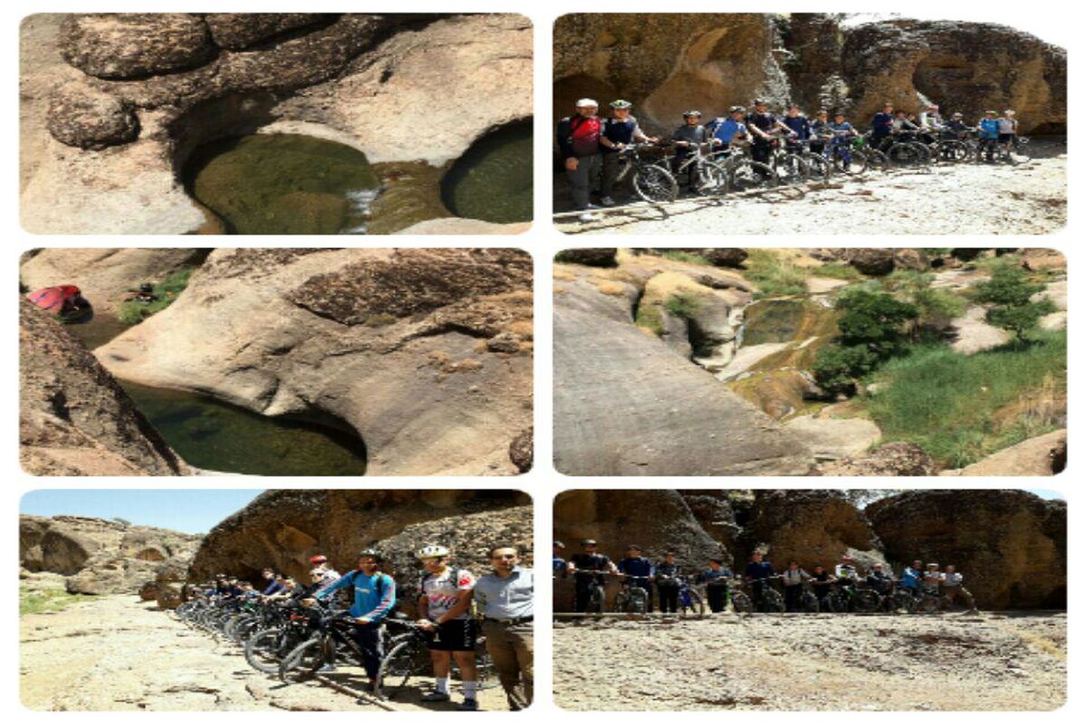 ده گردشی دوچرخه سواران خرم آبادی  درمسیر یک روستای تاریخی