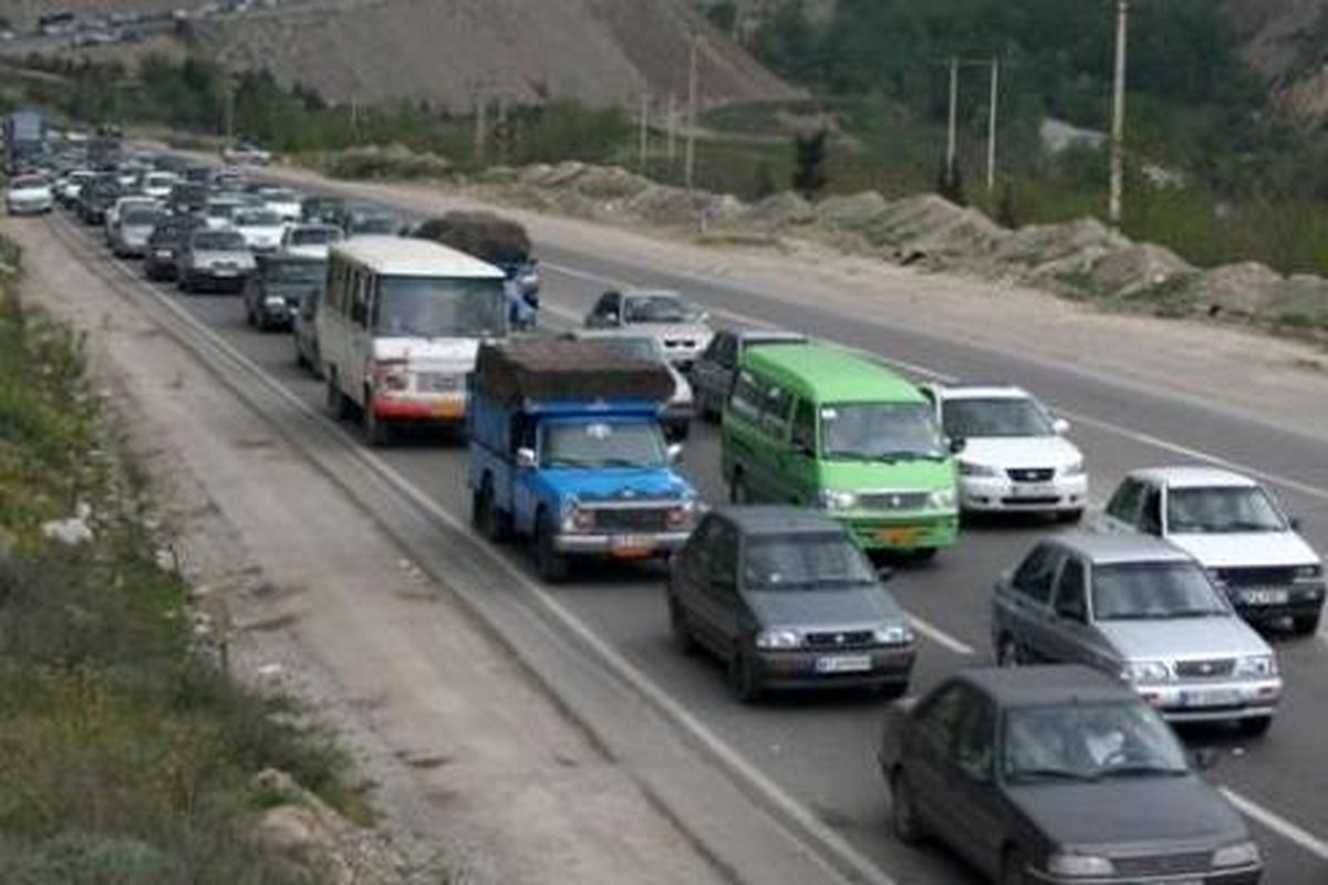 ترافیک سنگین در آزادراه کرج -تهران