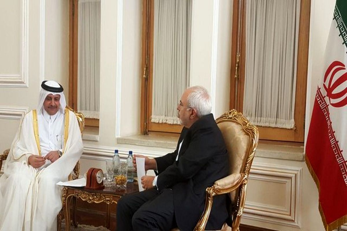 اولین دیدار سفیر قطر با ظریف پس از بازگشت‌ به تهران