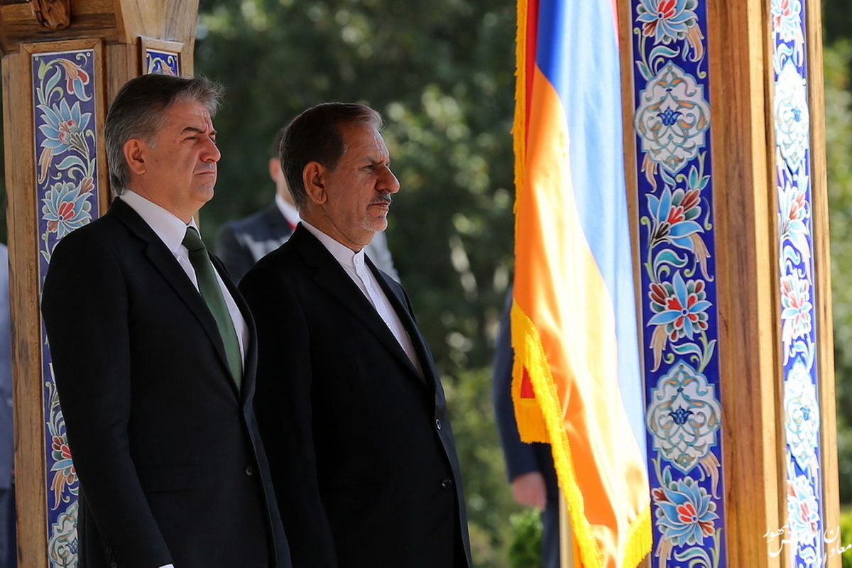 استقبال رسمی جهانگیری از نخست وزیر ارمنستان