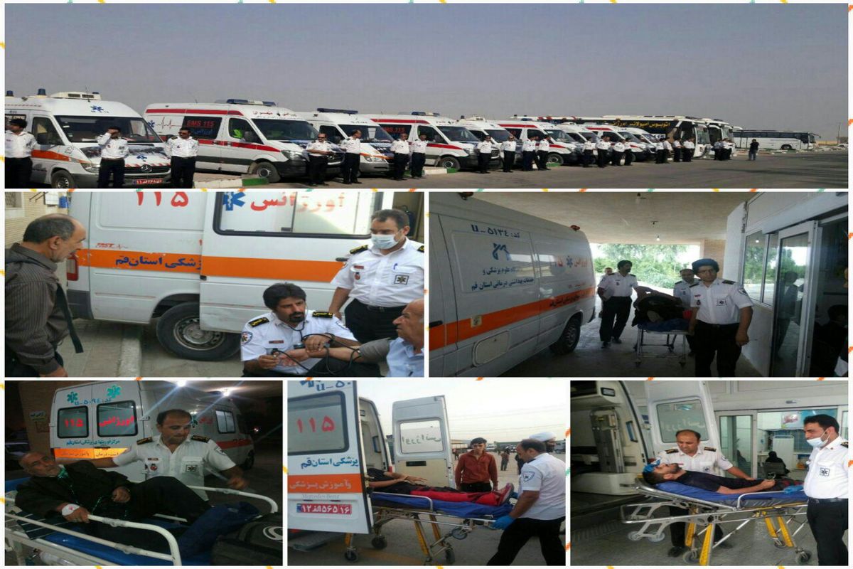 خدمات رسانی به ۲۷۵۰ زائر توسط اورژانس قم در مرز مهران