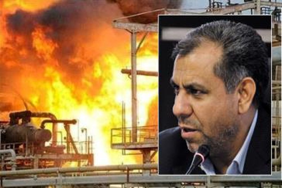 نشت مواد نفتی علت حادثه پالایشگاه نفت تهران است