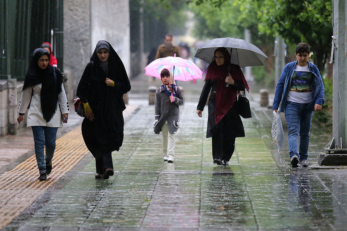 بارش باران در ۱۴ استان کشور