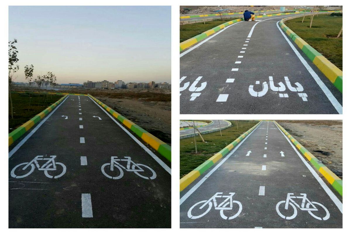 اولین مسیر دوچرخه سواری در پارک بسیج محله فجر نسیم شهر راه اندازی شد