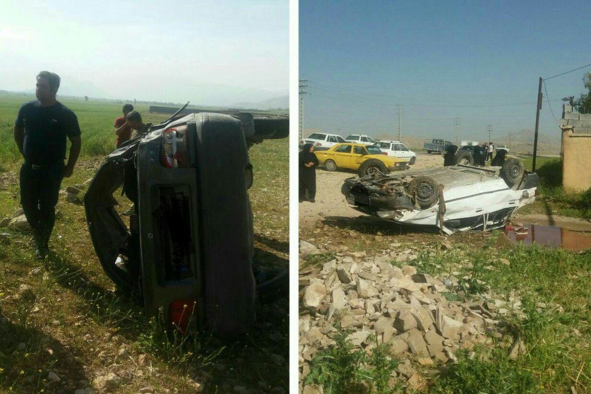 ۸ کشته و زخمی در تصادف دو خودرو در جاده ایذه_ پیان/ کودک ۳ ساله با بالگرد به بیمارستان اهواز منتقل شدند