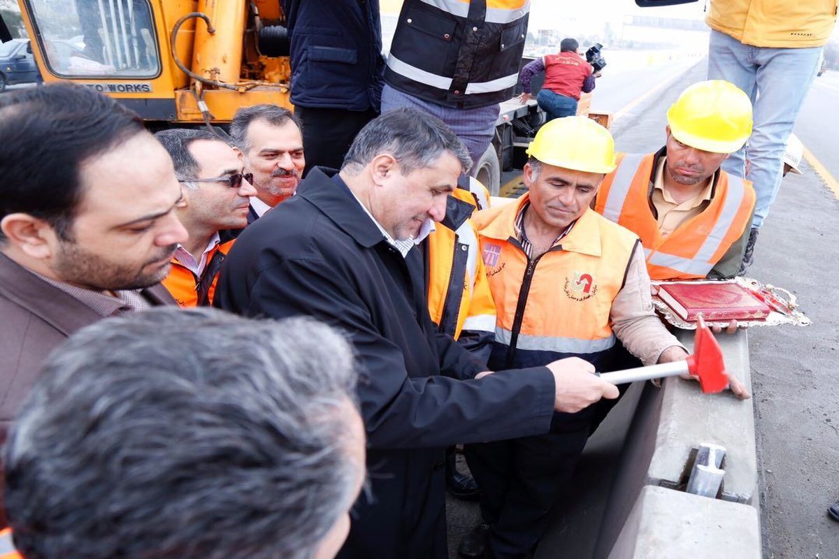 افتتاح حفاظ بتنی قروین تهران با دستان وزیر راه