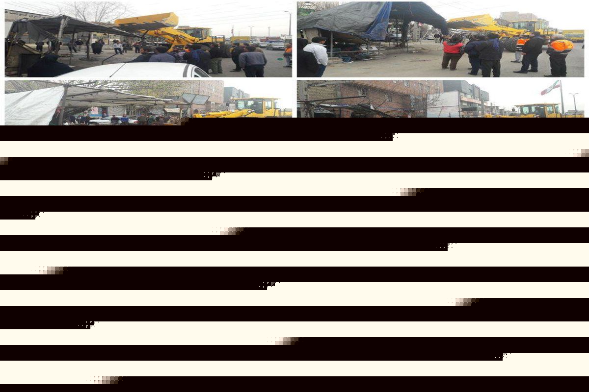 اجرای طرح ساماندهی دست فروشان حاشیه محور ری - ورامین در بخش قلعه نو انجام شد