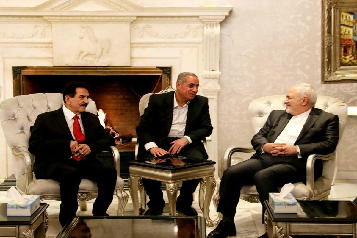 دیدار ظریف با دبیر کل اتحادیه میهنی کردستان عراق