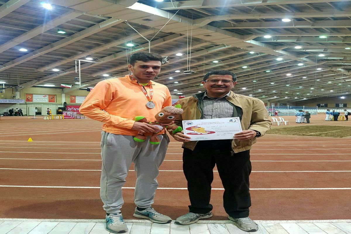 کسب دومین مدال"علی فهیمی" در مسابقات دوومیدانی داخل سالن بین المللی تهران