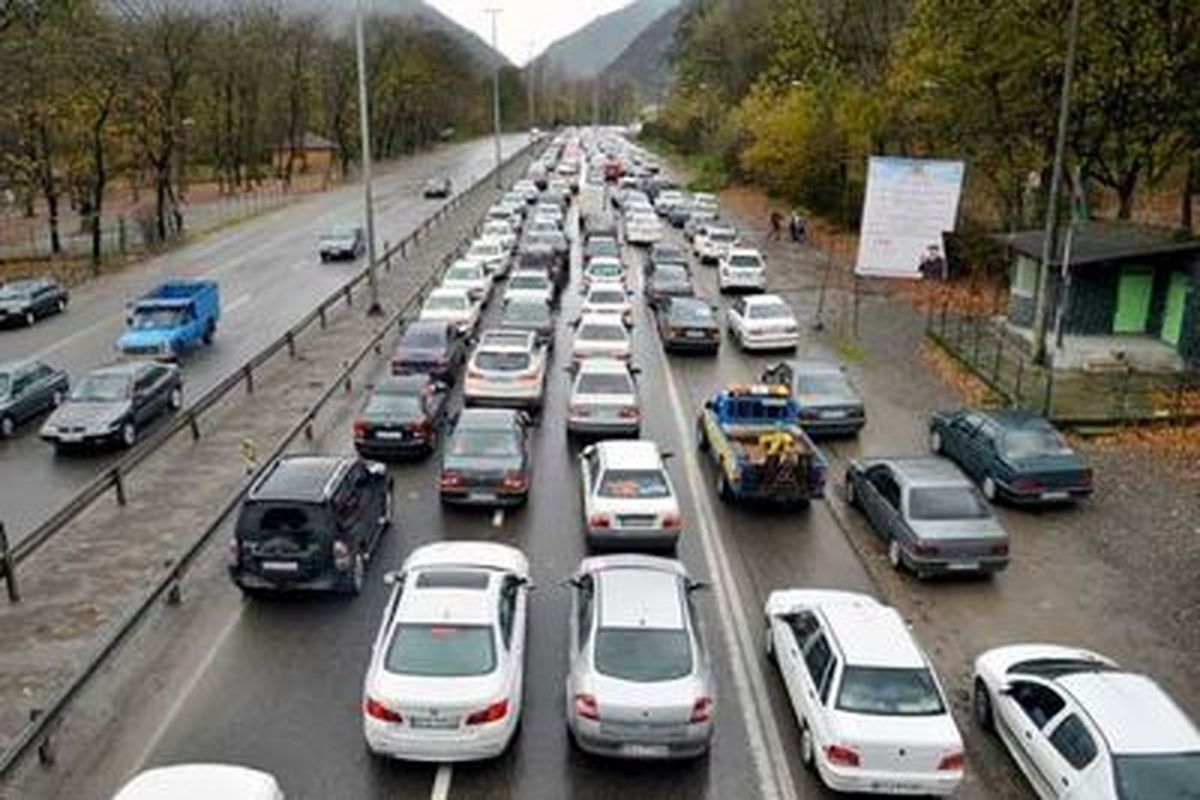ترافیک سنگین در محورهای خروجی تهران