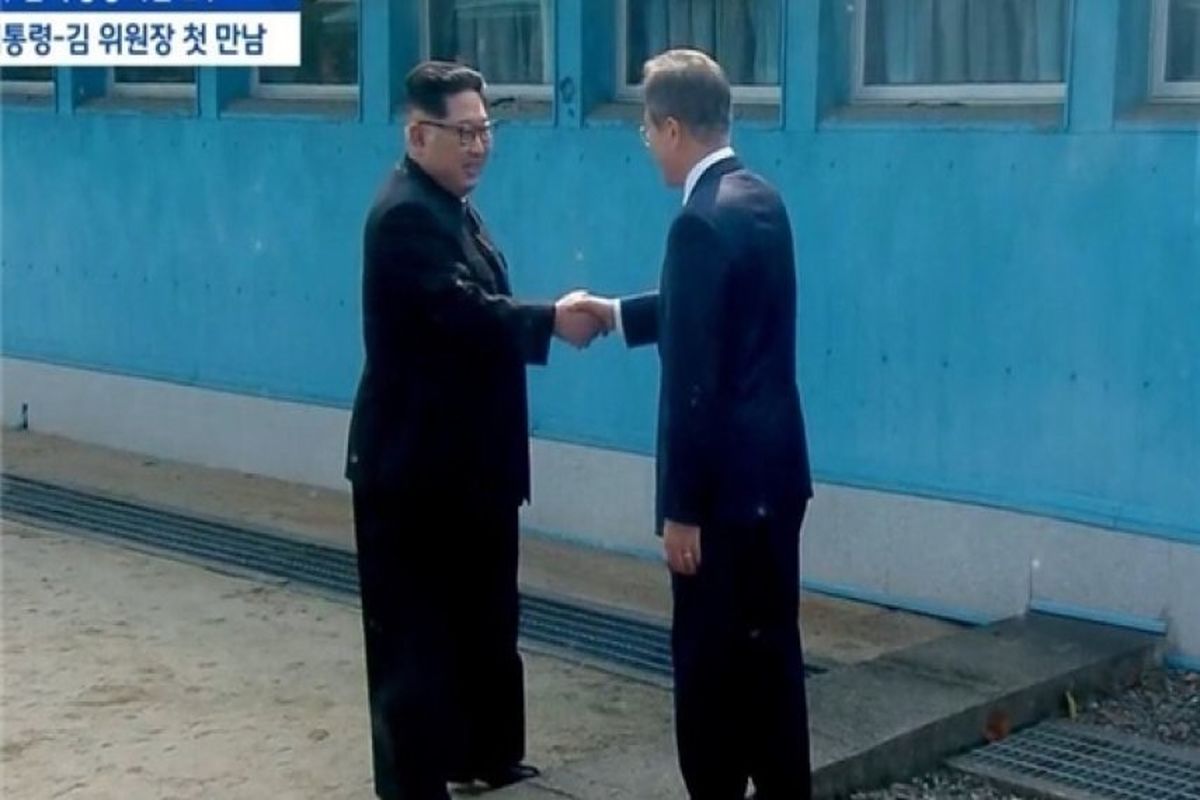 رهبر کره شمالی برای اولین بار از مرز کره جنوبی عبور کرد