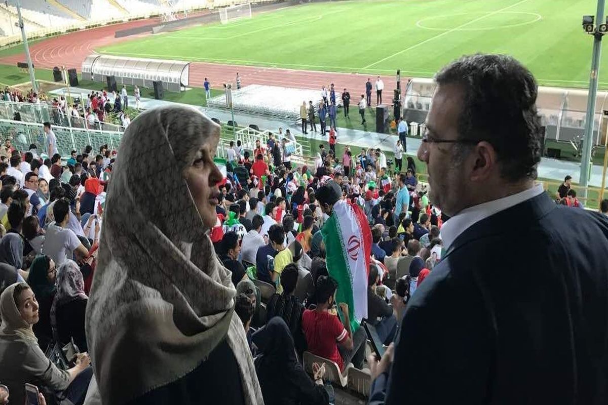 جو ورزشگاه آزادی در بازی ایران-اسپانیا