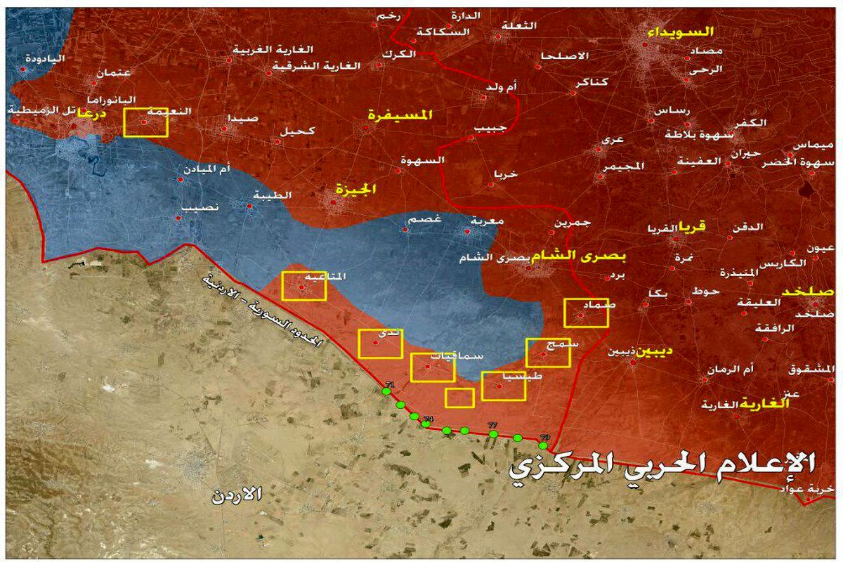 کنترل کامل ارتش سوریه بر جاده بین‌المللی دمشق - امان