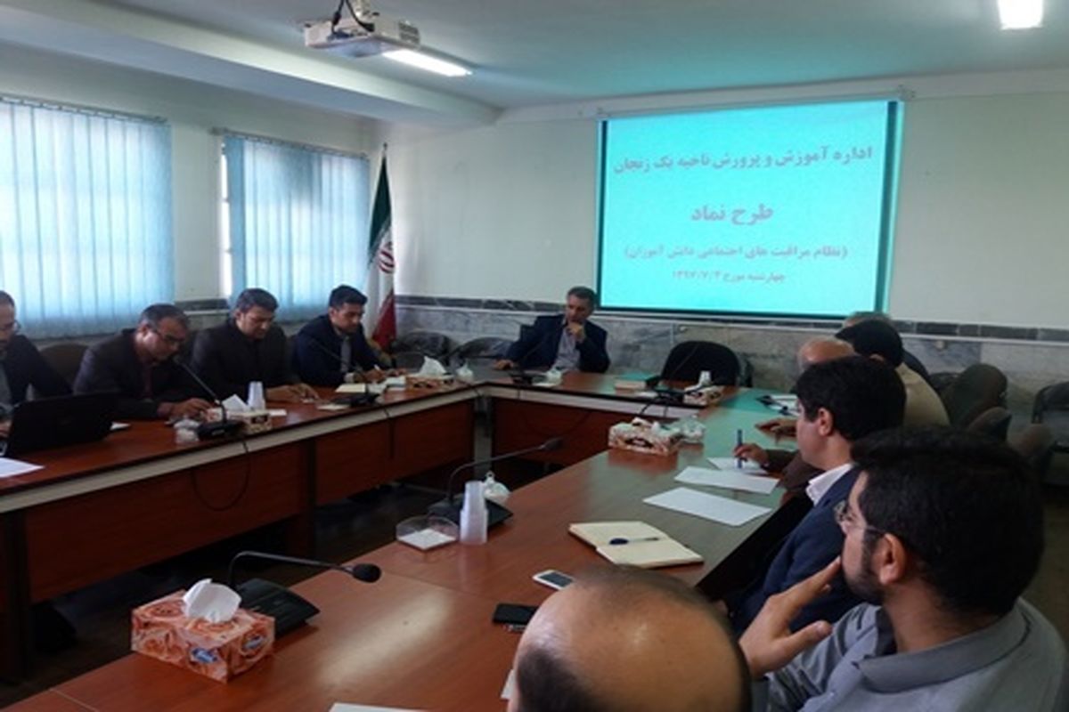 جلسه نماد در اداره آموزش و پرورش ناحیه یک زنجان برگزار گردید