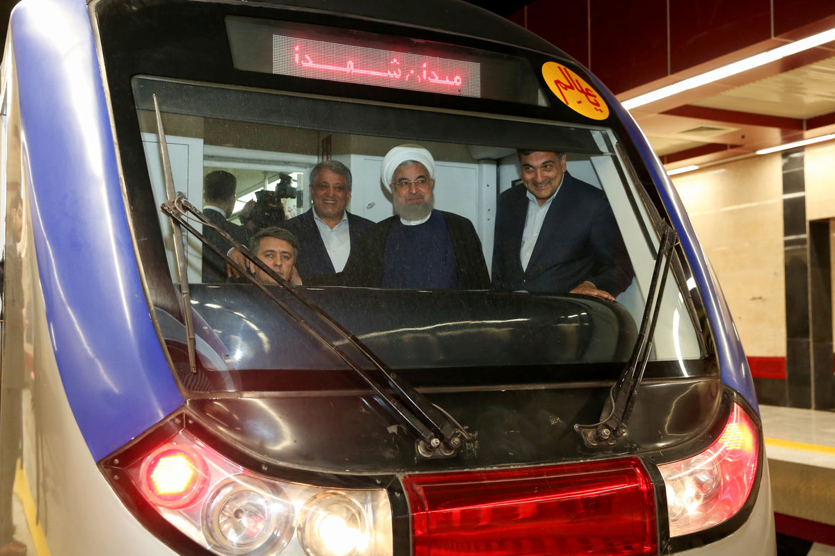 بهره برداری از نیمه جنوبی خط ۶ متروی تهران توسط رییس جمهور