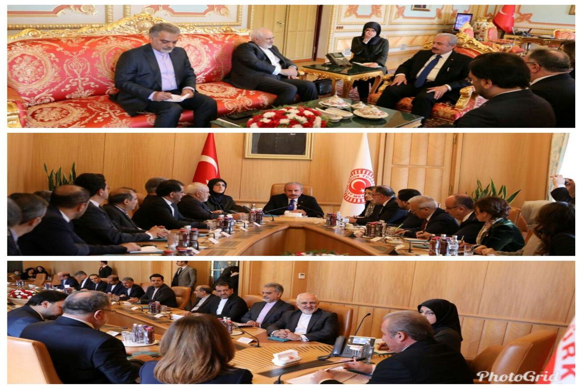 ظریف با رییس مجلس ترکیه دیدار کرد