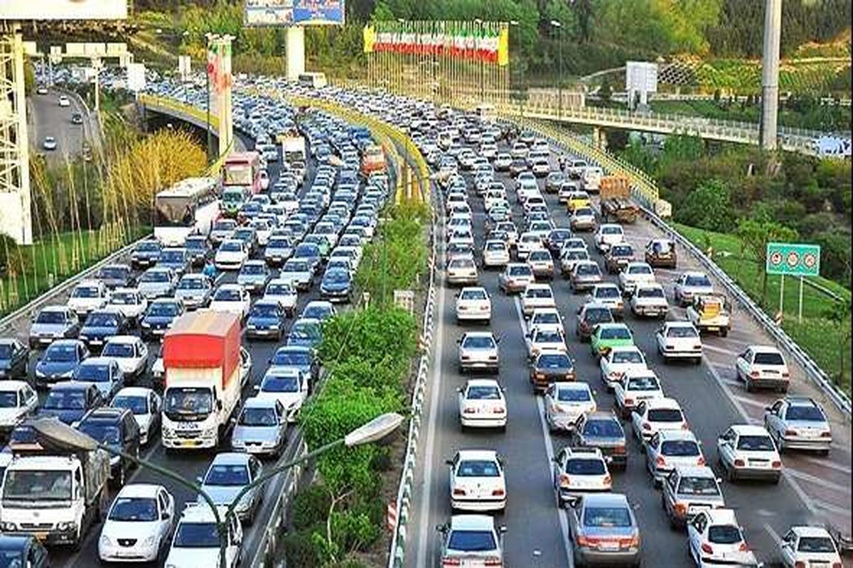 ترافیک سنگین در آزادراه قزوین_ کرج_ تهران