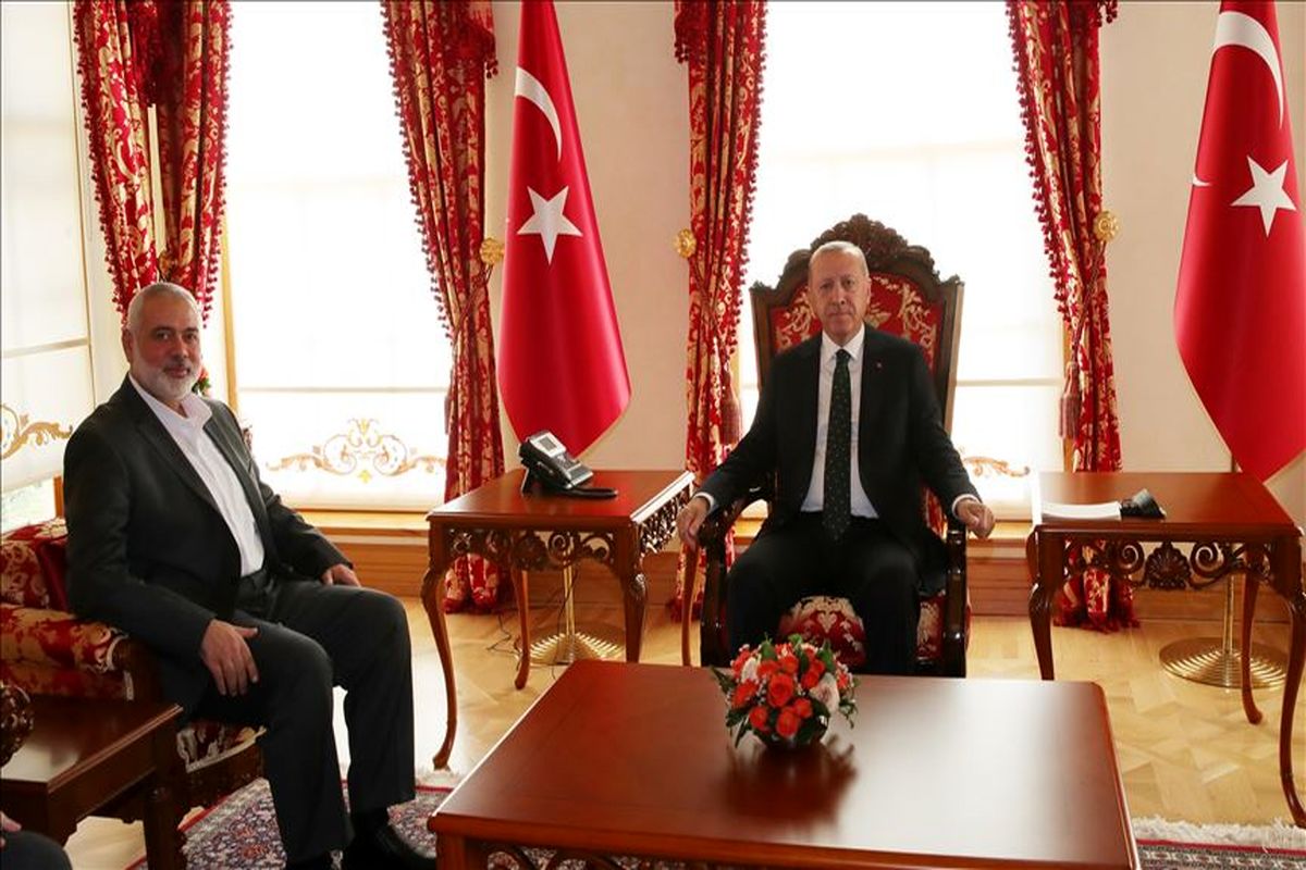 هنیه با رئیس‌جمهور ترکیه در استانبول دیدار کرد