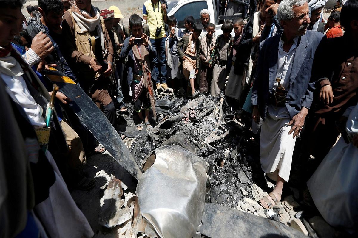 سرنگونی یک پهپاد ائتلاف سعودی در غرب یمن