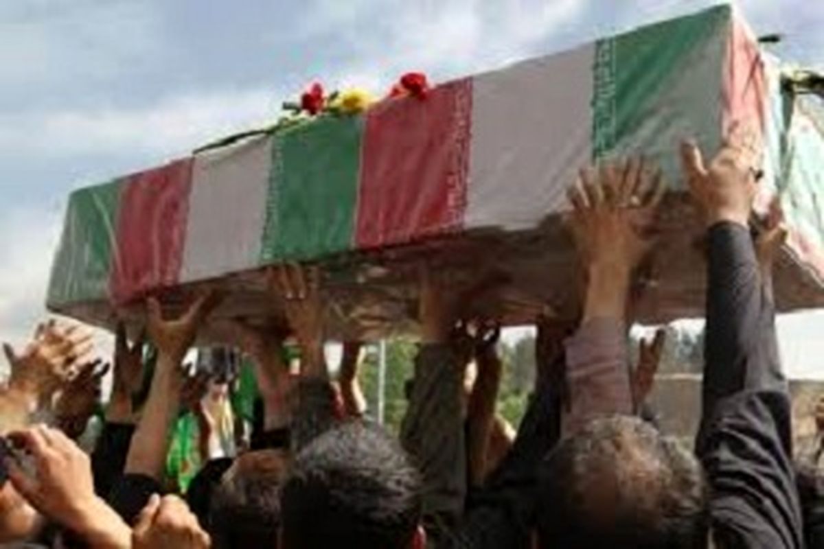 خاکسپاری جانباز حاج حسین بیدرام  در شاهین شهر